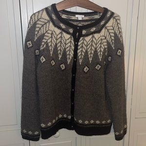 J.Jill Icelandic Cardigan Sweater Large